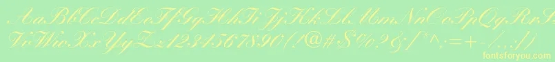 More about Manuscriptc Font Manuscriptc Font – Yellow Fonts on Green Background