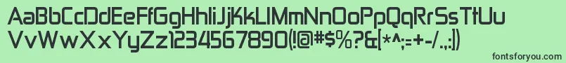 ZektonrgBold Font – Black Fonts on Green Background