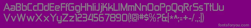 ZektonrgBold-Schriftart – Graue Schriften auf violettem Hintergrund