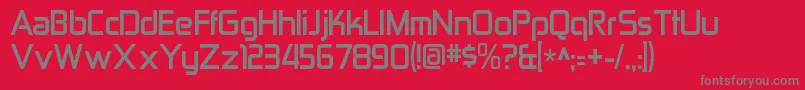 ZektonrgBold Font – Gray Fonts on Red Background