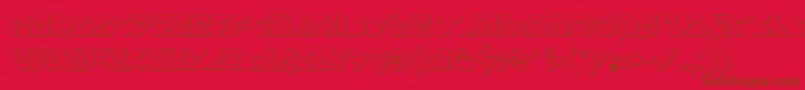 フォントNostromo3D – 赤い背景に茶色の文字