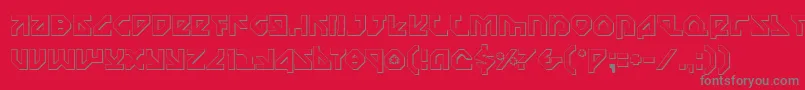 Nostromo3D Font – Gray Fonts on Red Background
