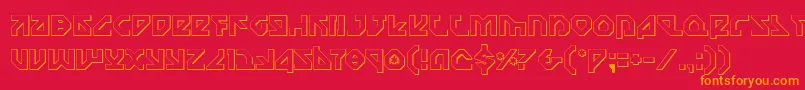 Nostromo3D Font – Orange Fonts on Red Background