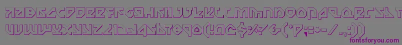 Nostromo3D Font – Purple Fonts on Gray Background
