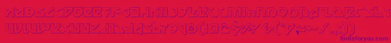 Nostromo3D Font – Purple Fonts on Red Background