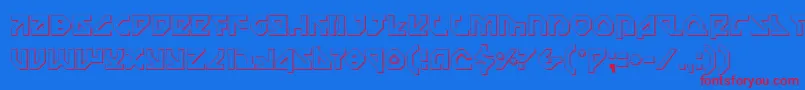 Шрифт Nostromo3D – красные шрифты на синем фоне