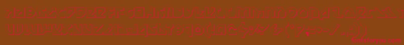 Nostromo3D Font – Red Fonts on Brown Background