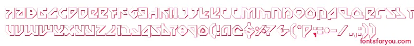 Nostromo3D Font – Red Fonts on White Background