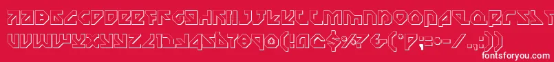 Nostromo3D Font – White Fonts on Red Background