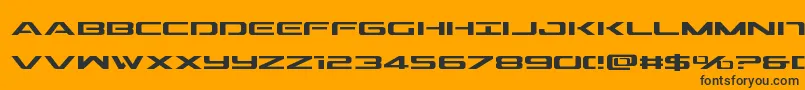 Czcionka Outridersemicond – czarne czcionki na pomarańczowym tle
