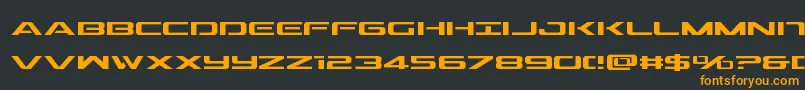 Outridersemicond-fontti – oranssit fontit mustalla taustalla