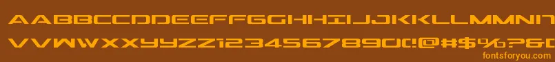 Outridersemicond-fontti – oranssit fontit ruskealla taustalla
