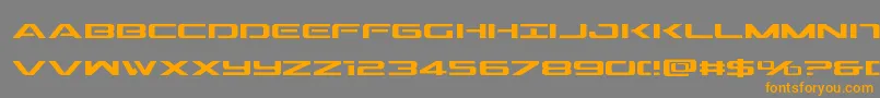 Outridersemicond-Schriftart – Orangefarbene Schriften auf grauem Hintergrund