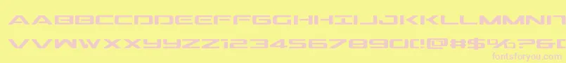 Outridersemicond-Schriftart – Rosa Schriften auf gelbem Hintergrund