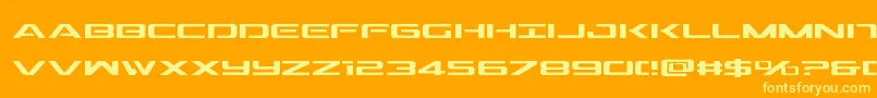 Outridersemicond Font – Yellow Fonts on Orange Background