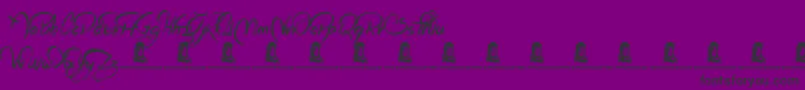 RagsToRiches-Schriftart – Schwarze Schriften auf violettem Hintergrund