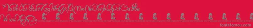 Más sobre la fuente RagsToRiches fuente RagsToRiches – Fuentes Grises Sobre Fondo Rojo