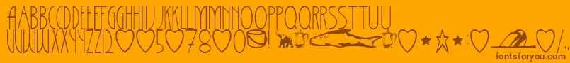 More about Barrettironwork Font Barrettironwork Font – Brown Fonts on Orange Background