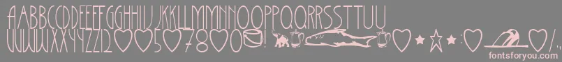 fuente Barrettironwork – Fuentes Rosadas Sobre Fondo Gris