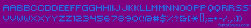 Hilogi00 Font – Blue Fonts on Purple Background