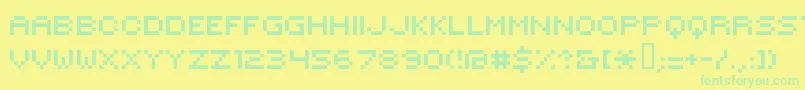 Hilogi00 Font – Green Fonts on Yellow Background