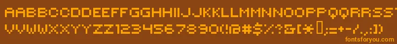 Więcej informacji o czcionce Hilogi00 Czcionka Hilogi00 – pomarańczowe czcionki na brązowym tle