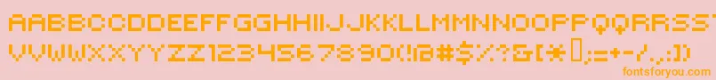 Hilogi00 Font – Orange Fonts on Pink Background