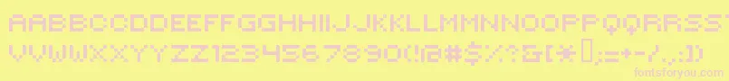 Hilogi00 Font – Pink Fonts on Yellow Background