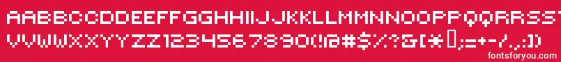 Hilogi00 Font – White Fonts on Red Background
