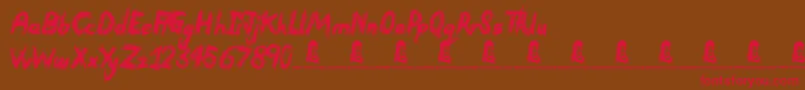 Devastated Font – Red Fonts on Brown Background