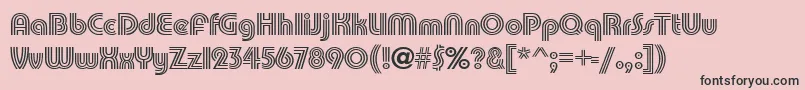 PumpTrilineitcNormal Font – Black Fonts on Pink Background