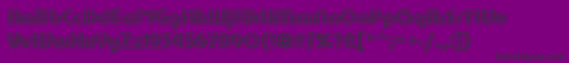 PumpTrilineitcNormal Font – Black Fonts on Purple Background