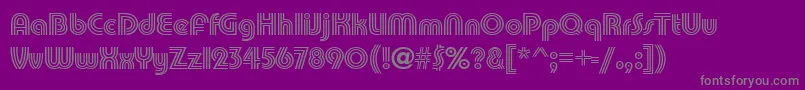 PumpTrilineitcNormal Font – Gray Fonts on Purple Background