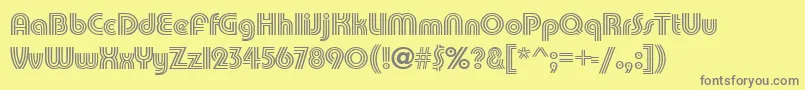 More about PumpTrilineitcNormal Font PumpTrilineitcNormal Font – Gray Fonts on Yellow Background
