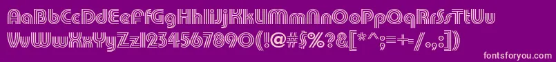 PumpTrilineitcNormal Font – Pink Fonts on Purple Background