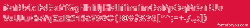 PumpTrilineitcNormal Font – Pink Fonts on Red Background