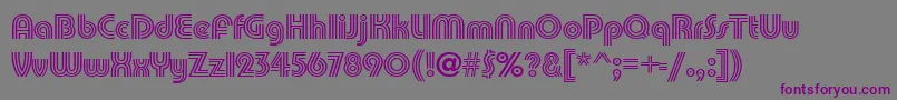 PumpTrilineitcNormal Font – Purple Fonts on Gray Background