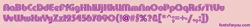 PumpTrilineitcNormal Font – Purple Fonts on Pink Background