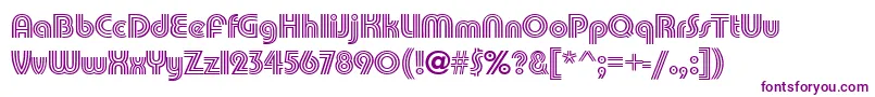 PumpTrilineitcNormal Font – Purple Fonts on White Background