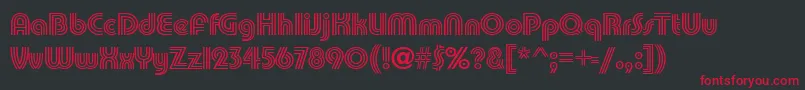 PumpTrilineitcNormal Font – Red Fonts on Black Background