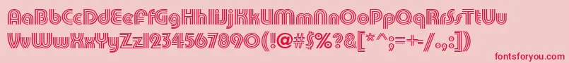 PumpTrilineitcNormal Font – Red Fonts on Pink Background