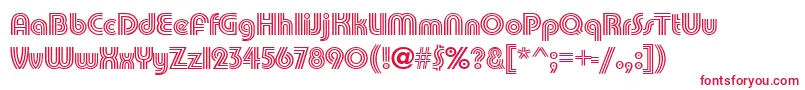 PumpTrilineitcNormal Font – Red Fonts on White Background