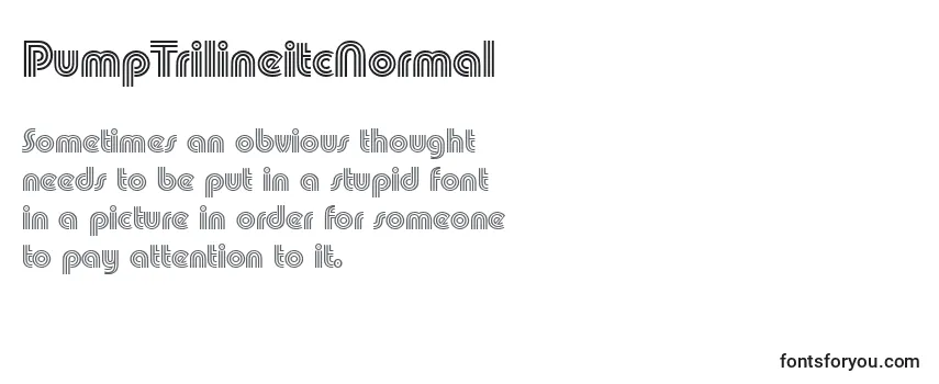 Review of the PumpTrilineitcNormal Font