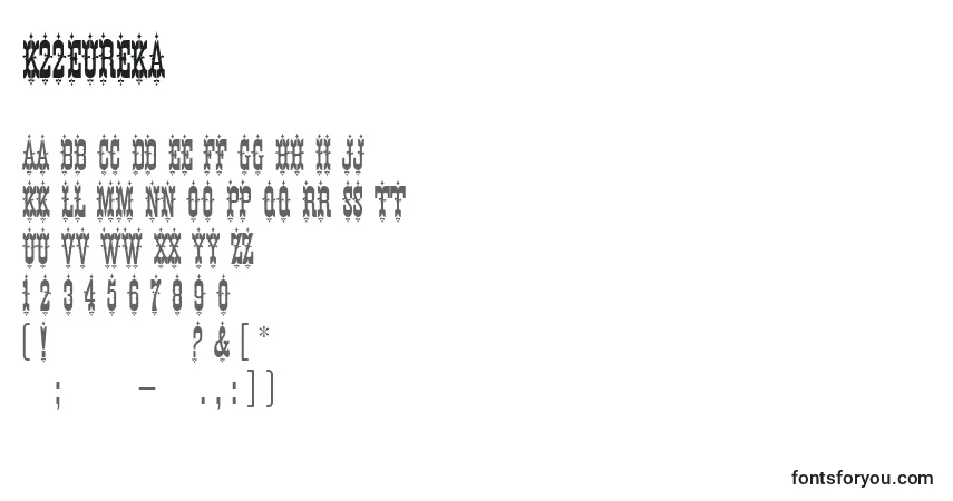 Czcionka K22Eureka – alfabet, cyfry, specjalne znaki