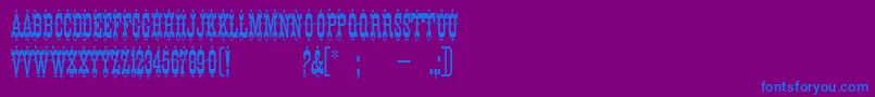 K22Eureka-fontti – siniset fontit violetilla taustalla