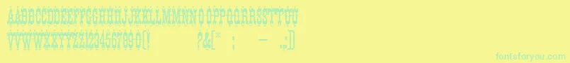 Шрифт K22Eureka – зелёные шрифты на жёлтом фоне
