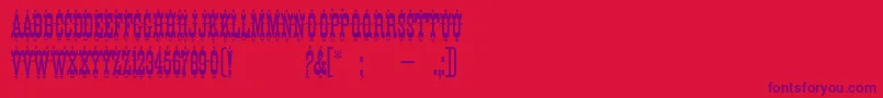 K22Eureka-Schriftart – Violette Schriften auf rotem Hintergrund