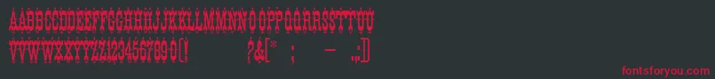 K22Eureka Font – Red Fonts on Black Background