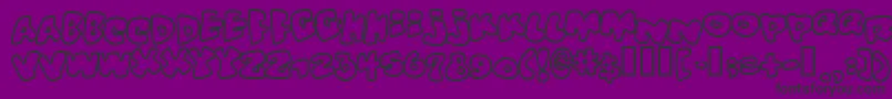 Vitaminoutlined Font – Black Fonts on Purple Background