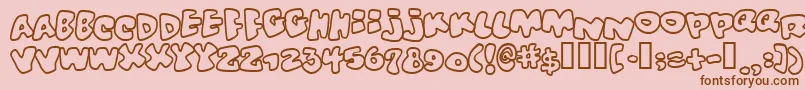 Vitaminoutlined Font – Brown Fonts on Pink Background